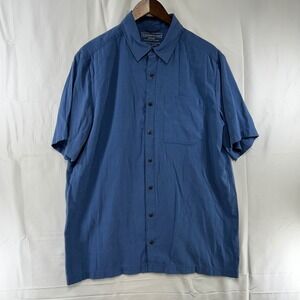 5.11 Tactical Button Down Mens Medium Blue Short Sleeve Snap Front Shirt
